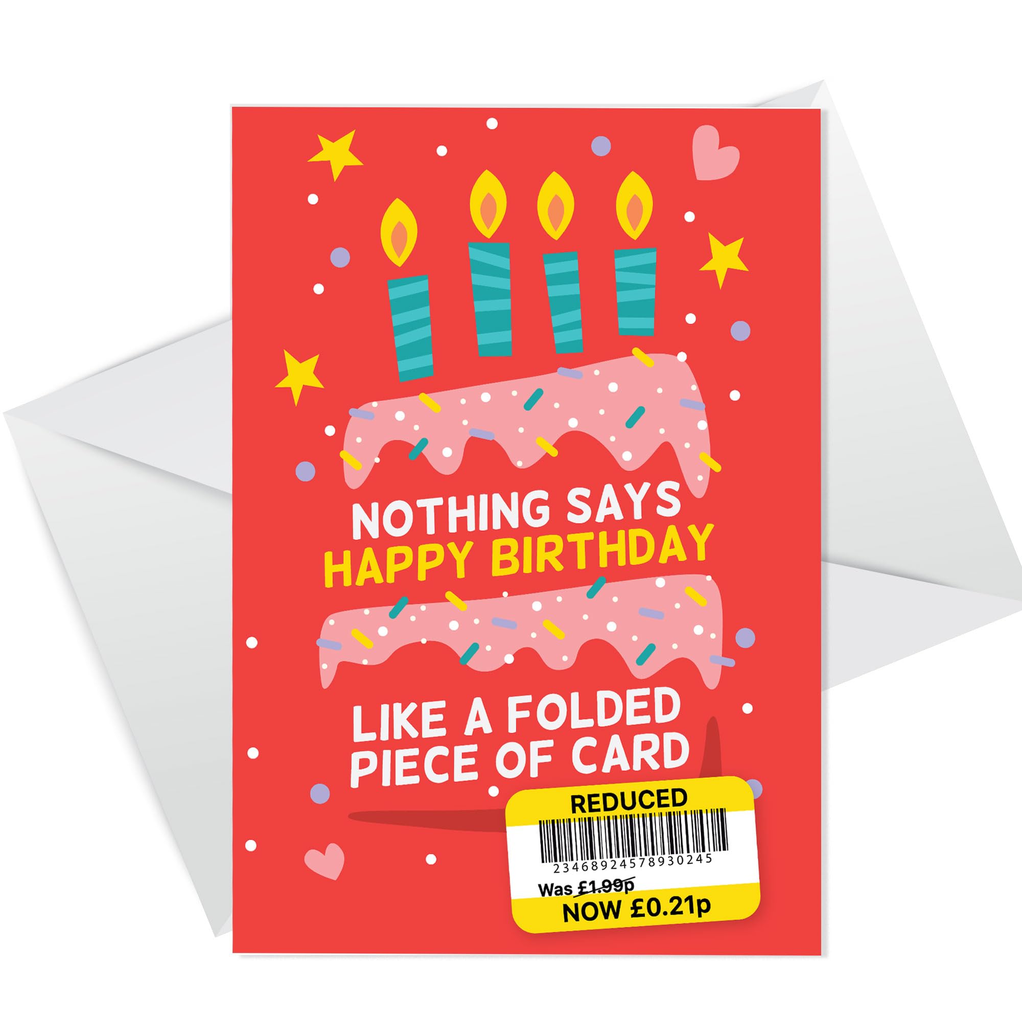 RED OCEAN Funny Birthday Card Joke Reduced Birthday Wishes Celebration Greetings Card For Him Her