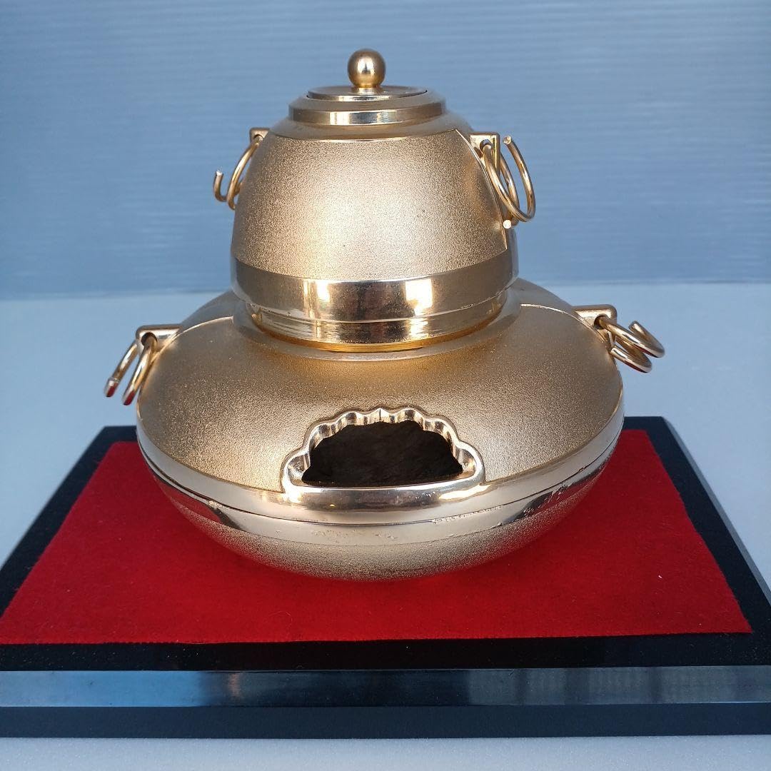 金メッキ置き物 Amazon.co.jp: 吉祥開運 黄金茶釜 置物 メッキ仕様 縁起物 : ホーム