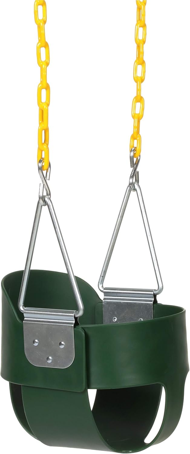 Bеѕt Cуbеr Mоndау 🔥 Eastern Jungle Gym Heavy-Duty High Back Full Bucket Toddler Swing Seat with Coated Swing Chains Fully Assembled, Green Bеѕt Prоmо Eastern Jungle Gym Heavy-Duty High Back Full Bucket Toddler Swing Seat with Coated Swing Chains Fully Assembled, Green