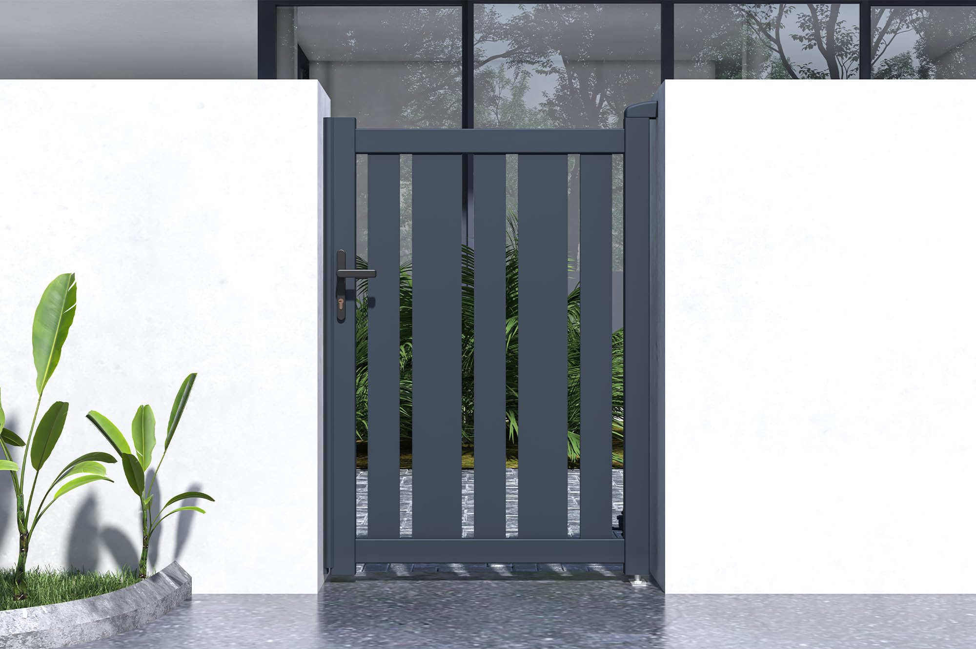 Casanoov Portillon 1m VEYMONT H.140cm aluminium gris