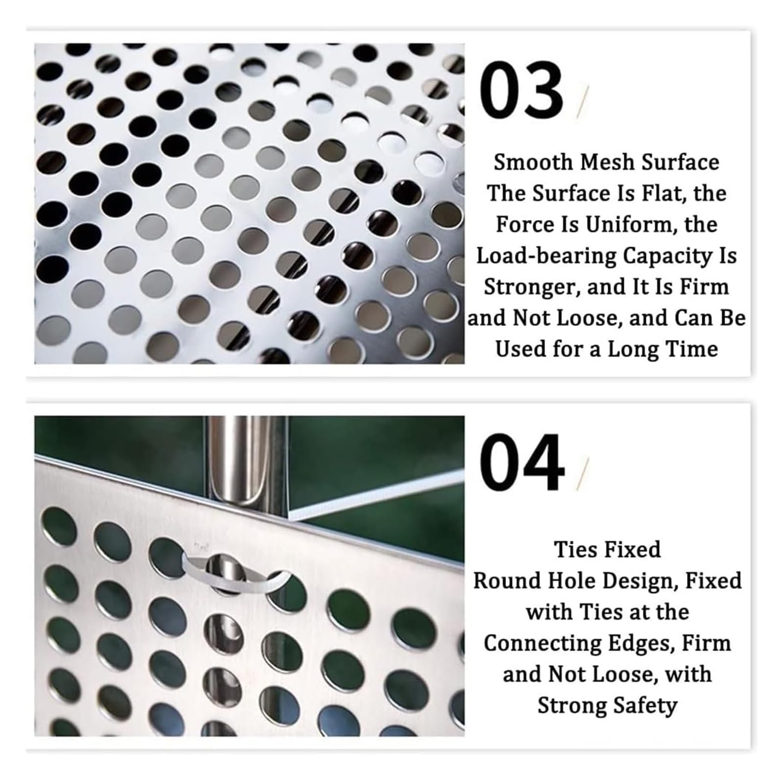 Perforierte Edelstahlplatte 15 x 50 cm, auslaufsichere Fensterdichtung, einfache Montage