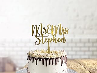 Wedding Cake Topper Party Cake Decorations. Mr & Mrs Surname Cake Decoration.Getting Married Decoration. Personalised Wedding Cake Decorations.Wedding Party Cake. Bride and Groom.