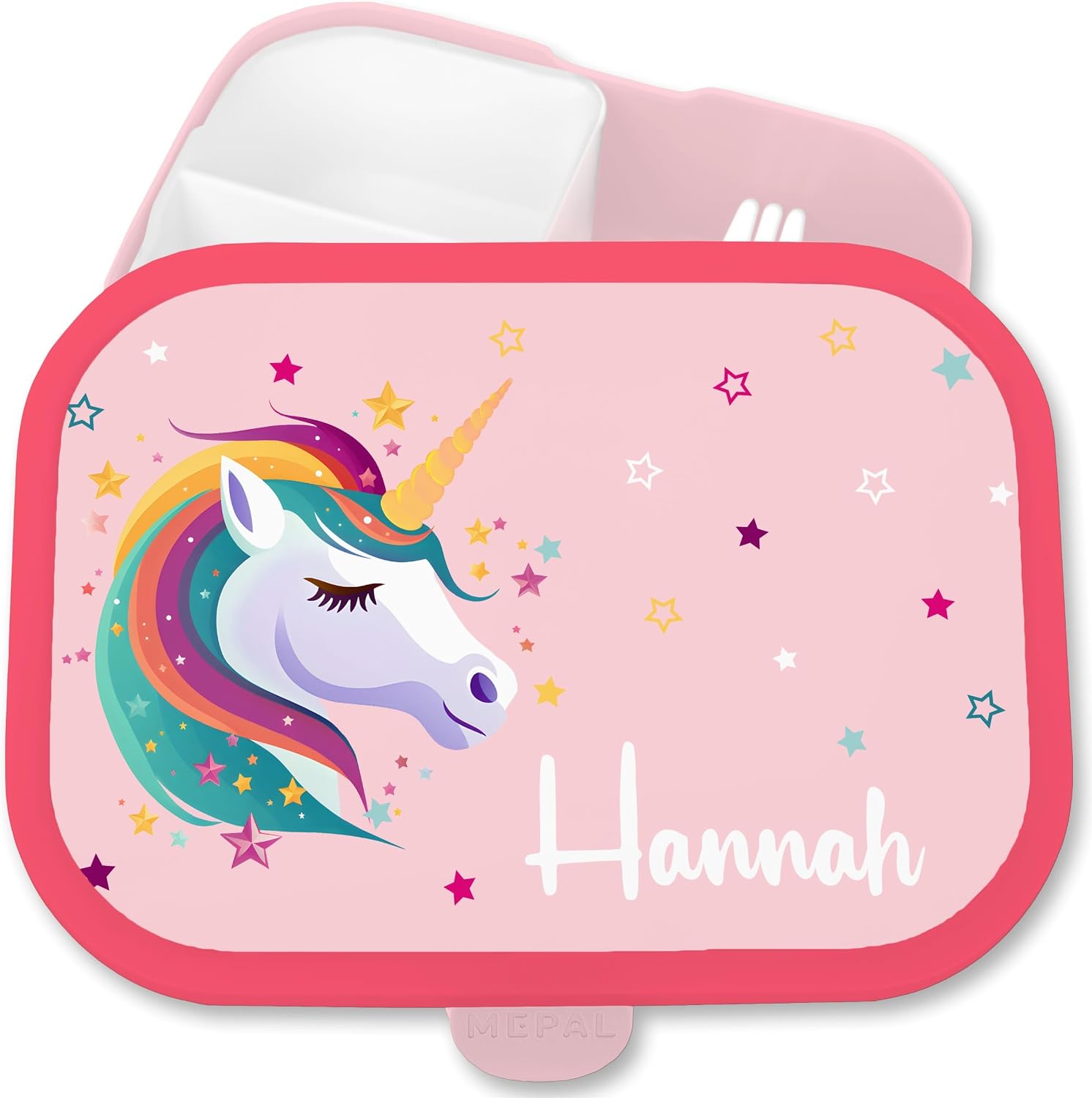 Children's Campus Lunch Box for Mepal - Unicorns - Unicorn Mythical Creatures - 750 ml - Pink - Preschool Children Lunch Box Girls School Unicorns Gifts for School