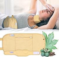 Vista 17 de Paquete de aceite de ricino reutilizable orgánico para desintoxicación del hígado, menos desorden, correa elástica, algodón suave, antifugas