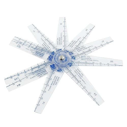 Miniatura 4 de 1 paquete de medidores de plástico de 0.002-0.039 in de grosor, herramientas de medición 13 en 1 para medir el espacio
