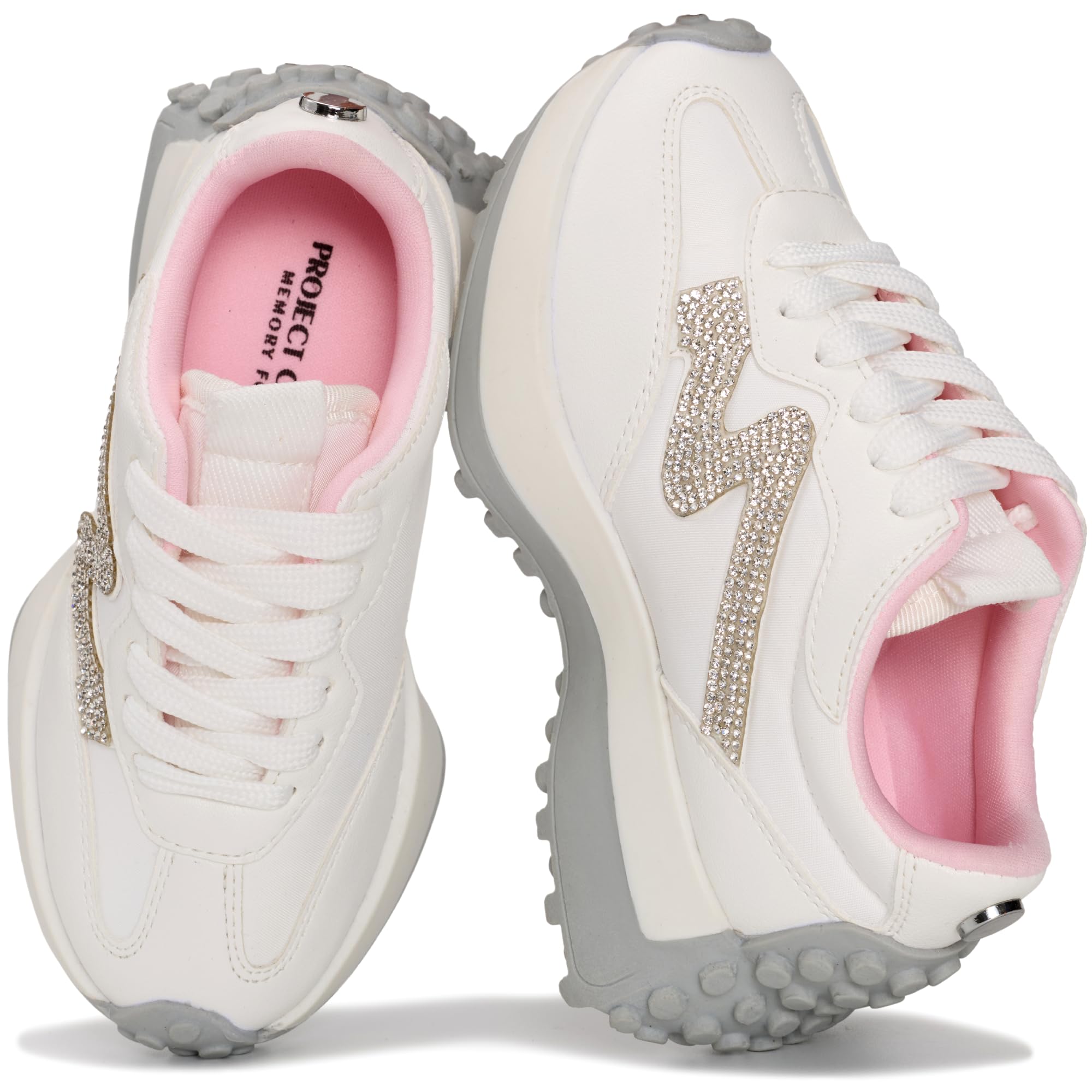 Project Cloud Kid Shoes for Girls - Girls Sneakers with Breathable Upper, Lightweight Design, Memory Foam Insole & Non-Slip Outsole (Little Lecco)