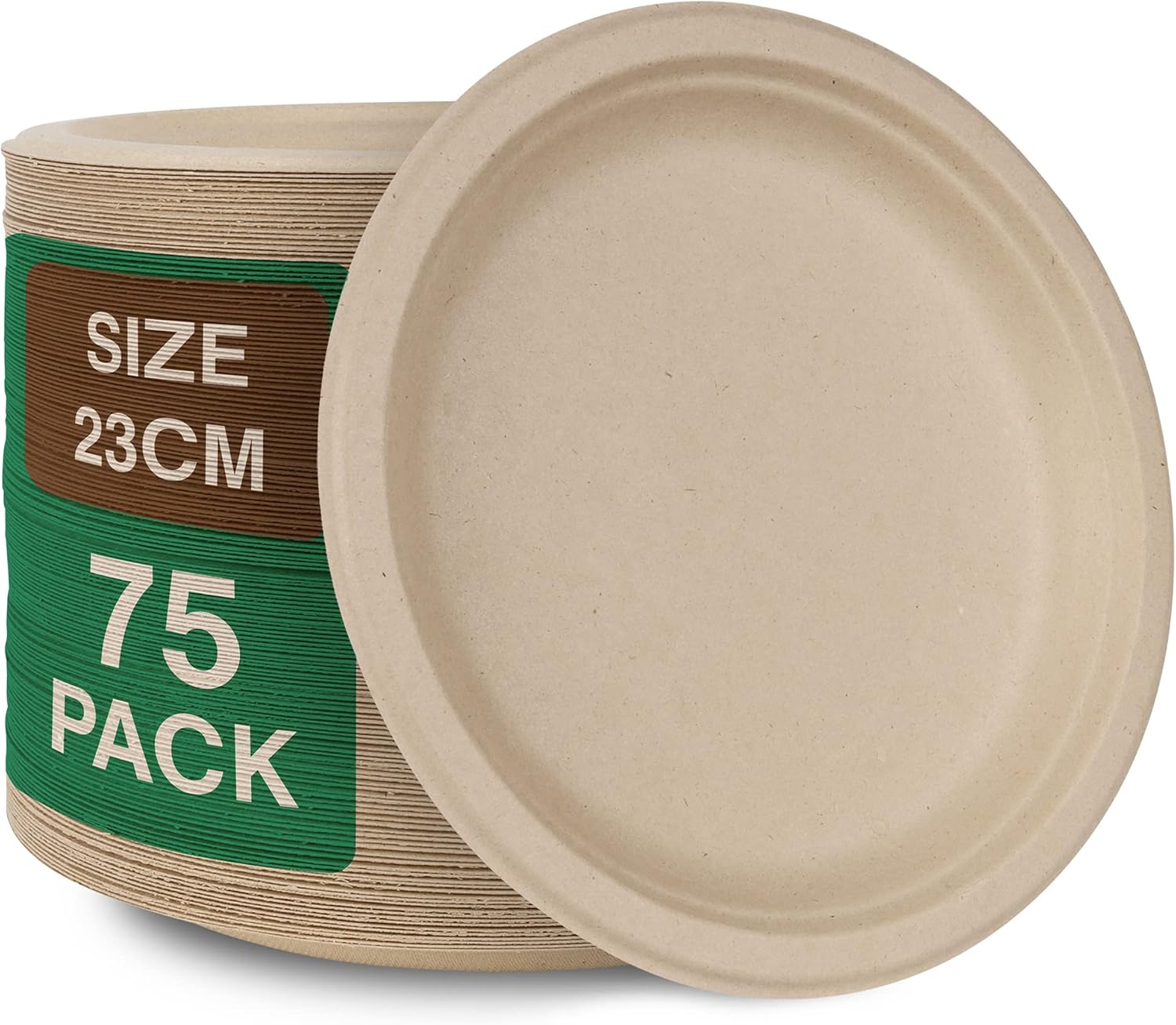 25 Grandes Assiettes Blanches Biodégradables - Dragées Anahita