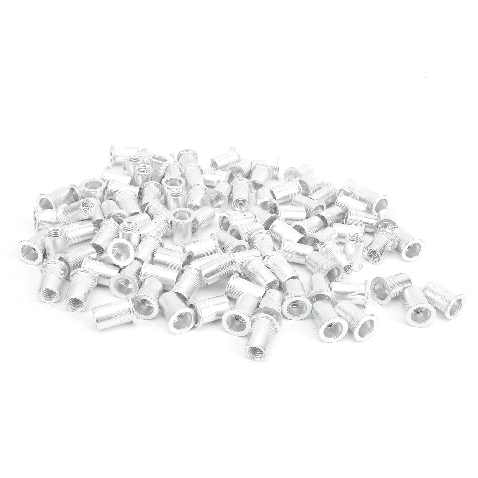 Tuercas Remachadoras Aluminio 100 Unidades M3-M10 Cabeza Plana para Automoción Aviación Ferrocarril Industria Fijación Muebles Herramientas