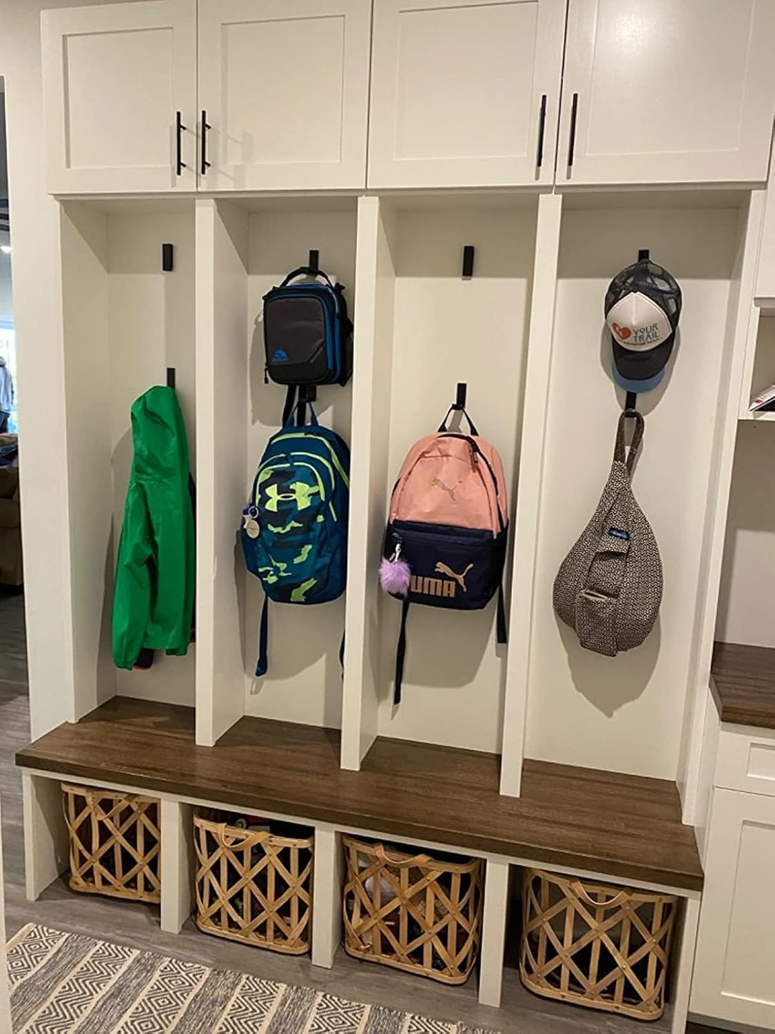 Folding Coat Hooks, Foldable Wall Hooks for Hanging Aluminum Alloy Cloth Hanger Coat Hanger Headphones Holder Headset Wall Hanger Hook- Pack of 2 (Black) - Image 5