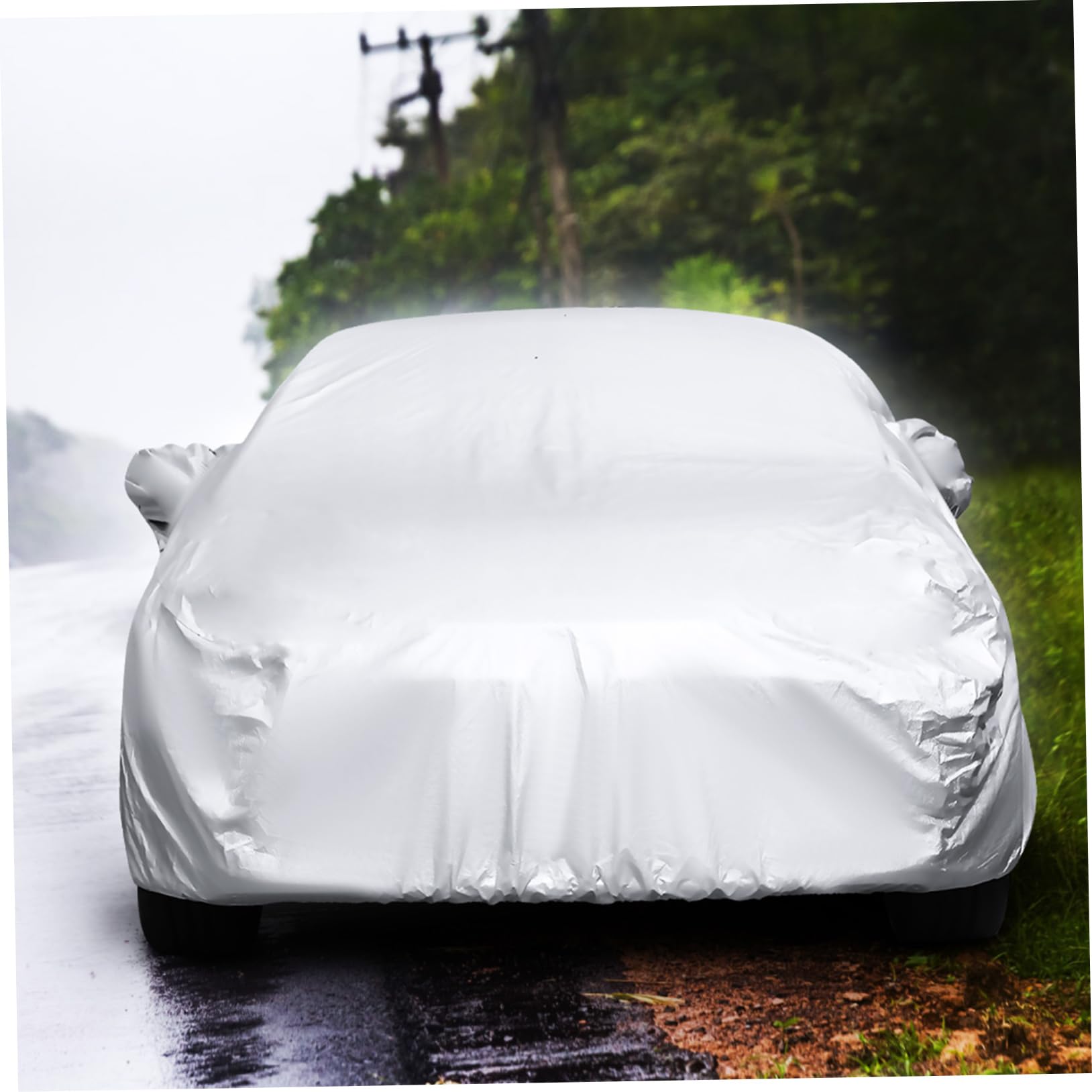 PAMINGONO 170t All Weather Car Cover for Suvs XL Lightweight Protection Rain Snow Uv Defense Indoor Outdoor Use — view 3