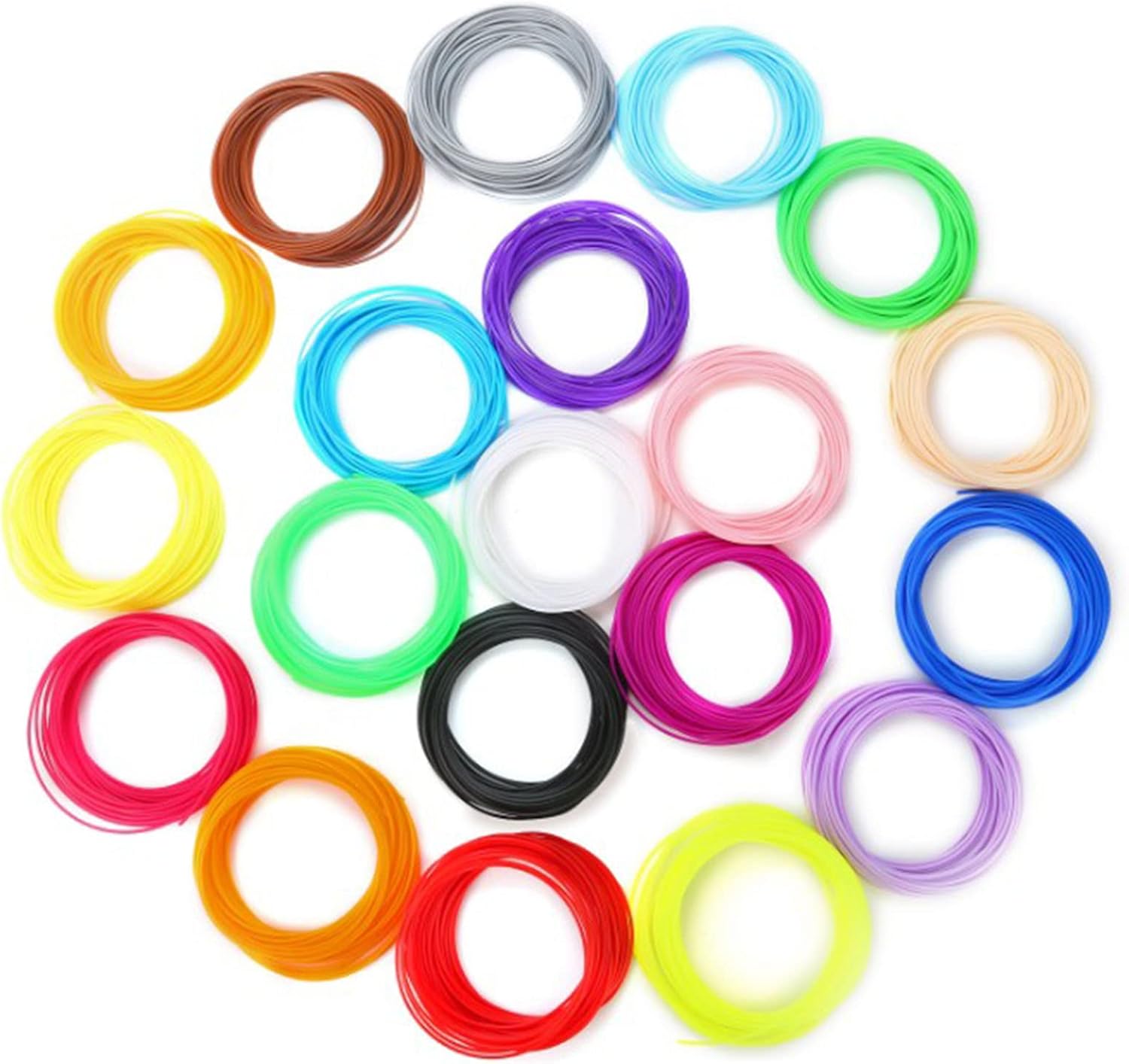 20 Rollos Filamento PLA para Lapiz 3D 10.9yd Surtido Colores miniatura 1