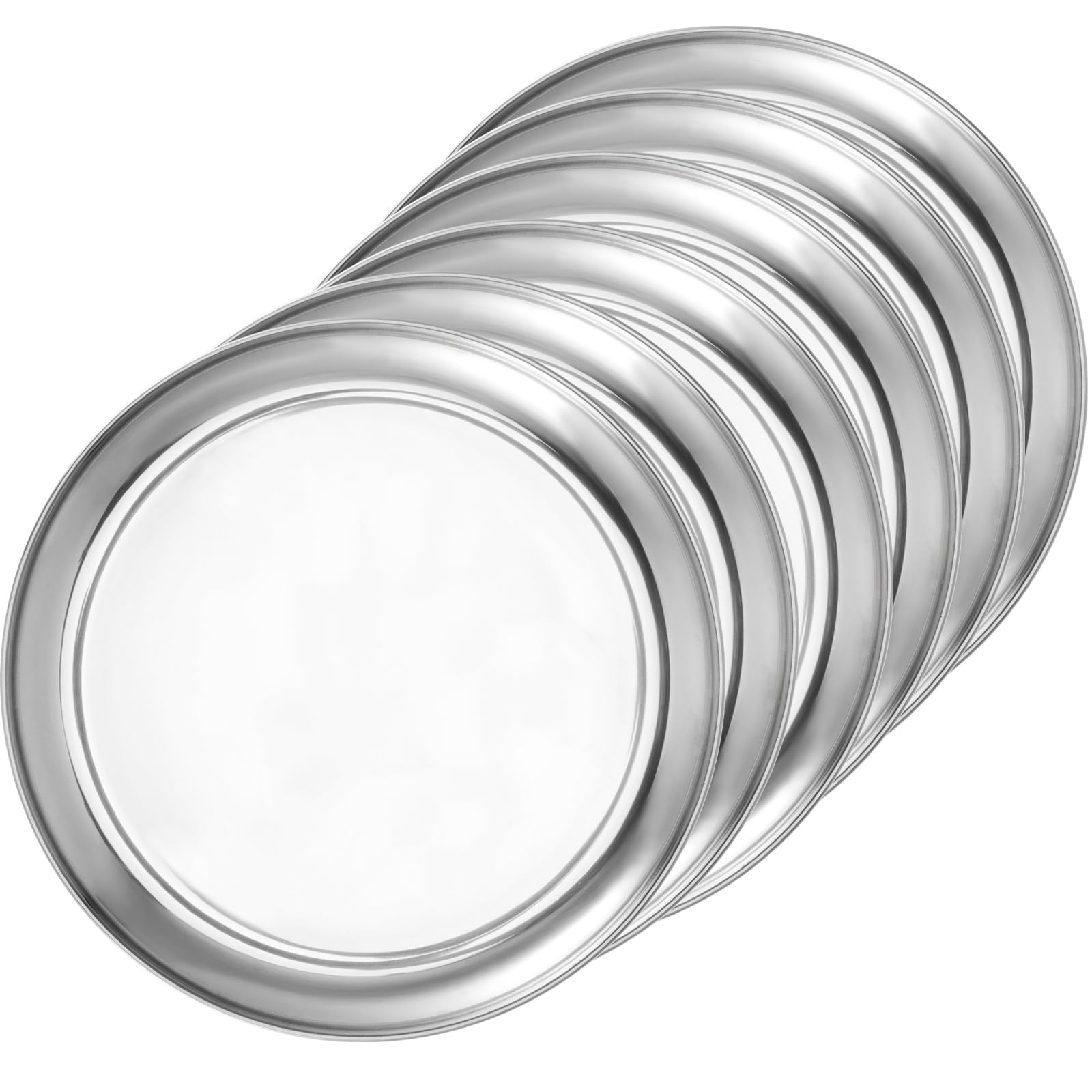 Amazon.com | JOIKIT 6 Pack 12 Inch Silver Stainless Steel Plate