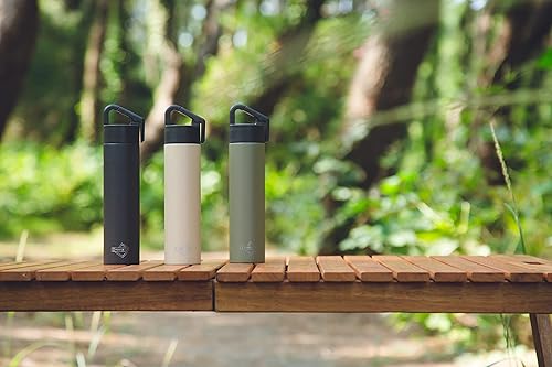 Miniatura 5 de IPPINKA Poketle - Botella aislada personal con mosquetón colgante, botella portátil para exteriores, 6.1 fl oz, color verde oliva