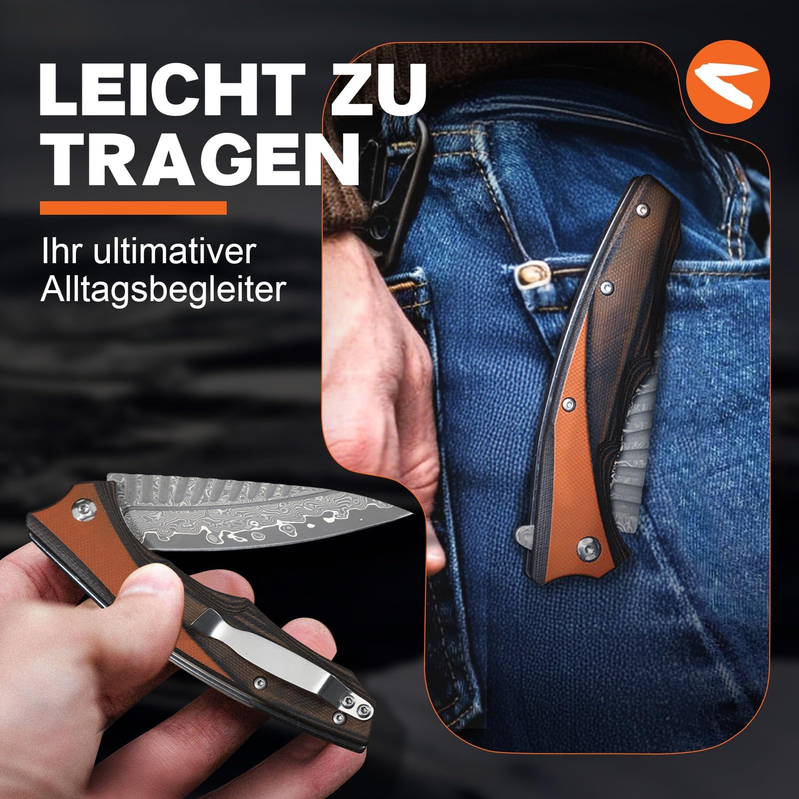 Japaknives Coltello Pieghevole Lama 5 cm