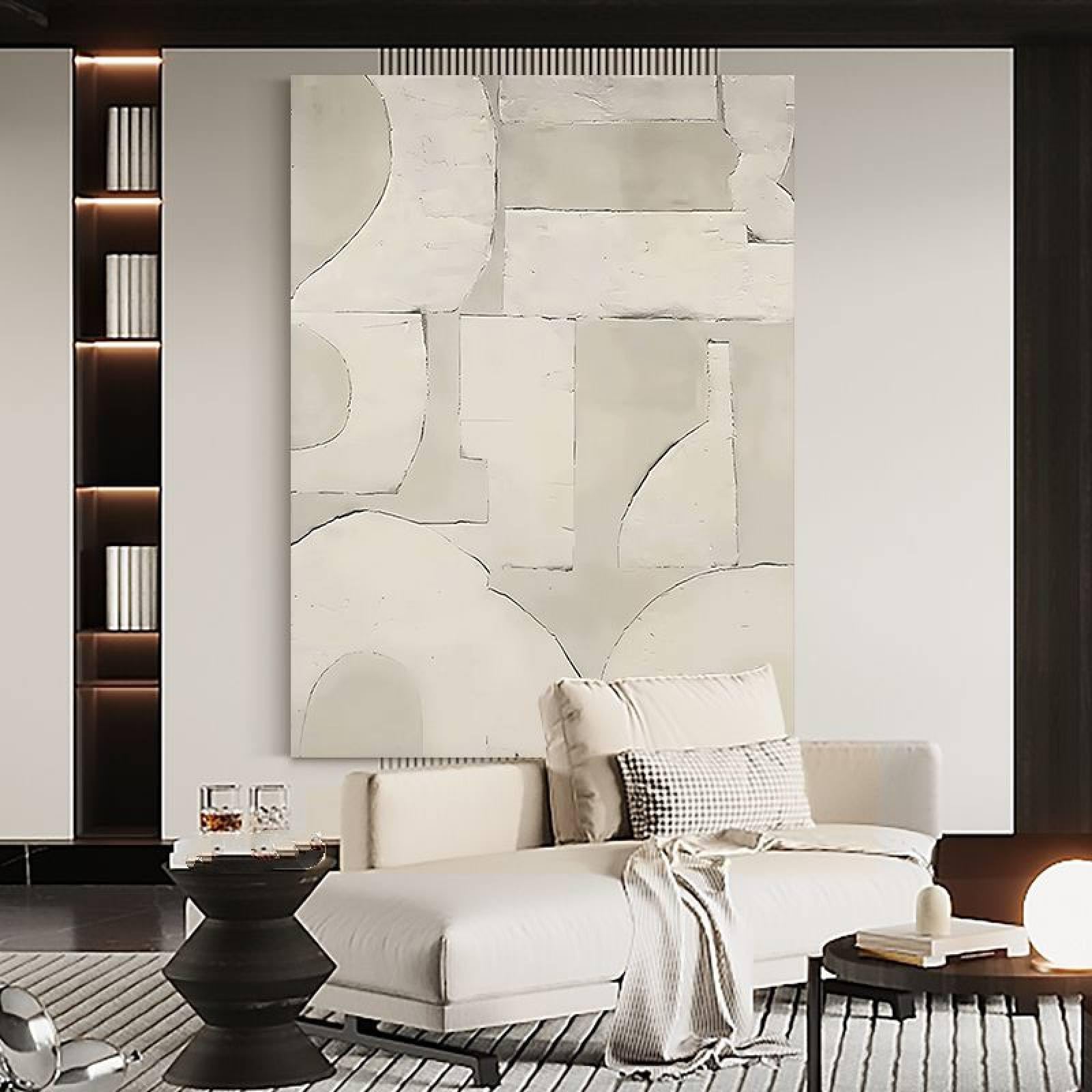 Toile de texture géométrique abstraite faite main pour créer un intérieur inspirant