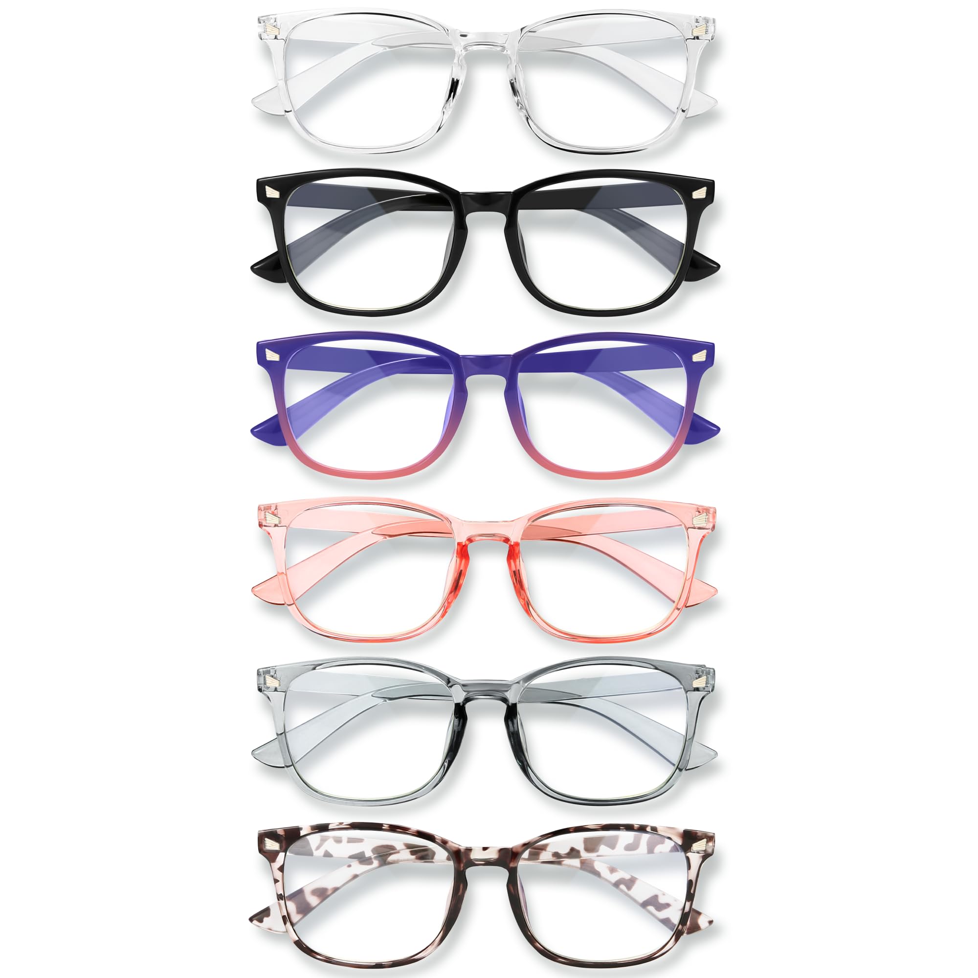 MIGSIR Blue Light Blocking Glasses for Computer Gaming, Fashion Fake Helps Reduce Screen Fatigue Eyeglasses for Women Men