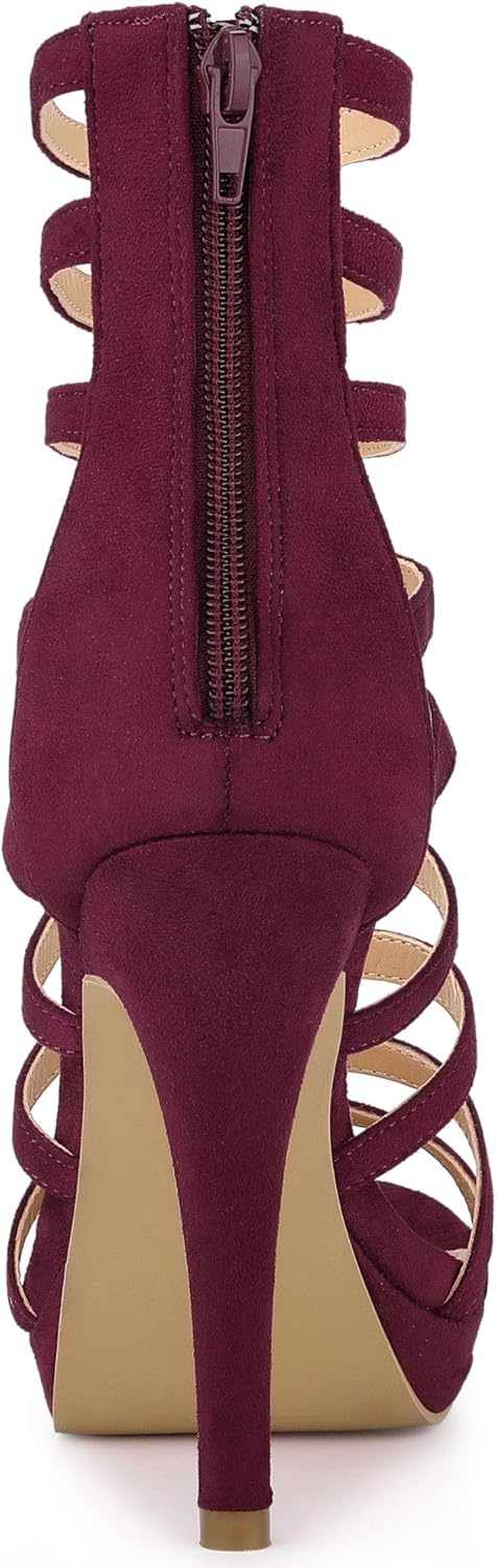 Allegra K Women's Stiletto Platform Heels Strappy Gladiator Heel Sandals - Image 4