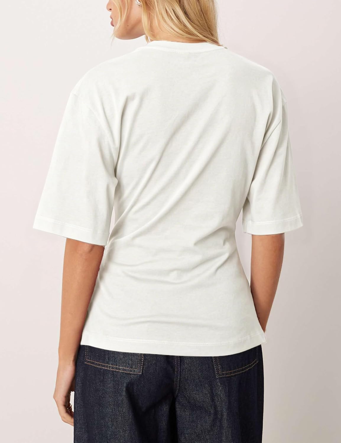 Womens Tie Waist Oversized T Shirt Crew Neck Half Sleeve Casual Belted Blouses Shirts Front Tie Cinch Waist Tops