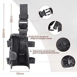 UniqueFire Left Hand & Right Hand Adjustable Universal Waterproof Pistol/Gun Drop Puttee Leg Thigh Holster Pouch Holder
