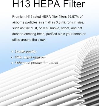 2 Pack DR-HPA019 Replacement Filter Compatible with Dreo Air Purifier Tower Fan MC710S, DR-HTF010S, 2-in-1 High-Efficiency Filtration Replacement Filter