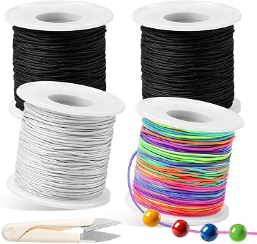 200m Bracelet String, 1mm Elastic for Bracelet Making