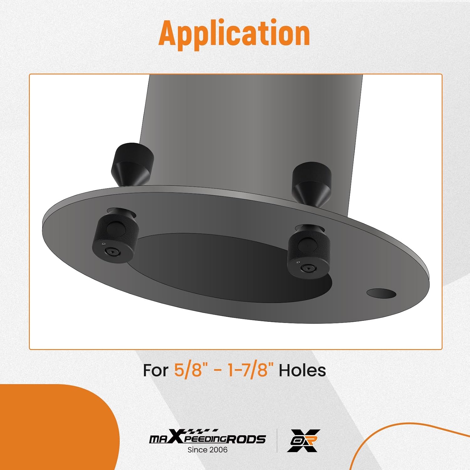 maXpeedingrods Push-Button Flange Line Up Pins for 5/8" - 1-7/8" Holes, Stainless Steel, Black