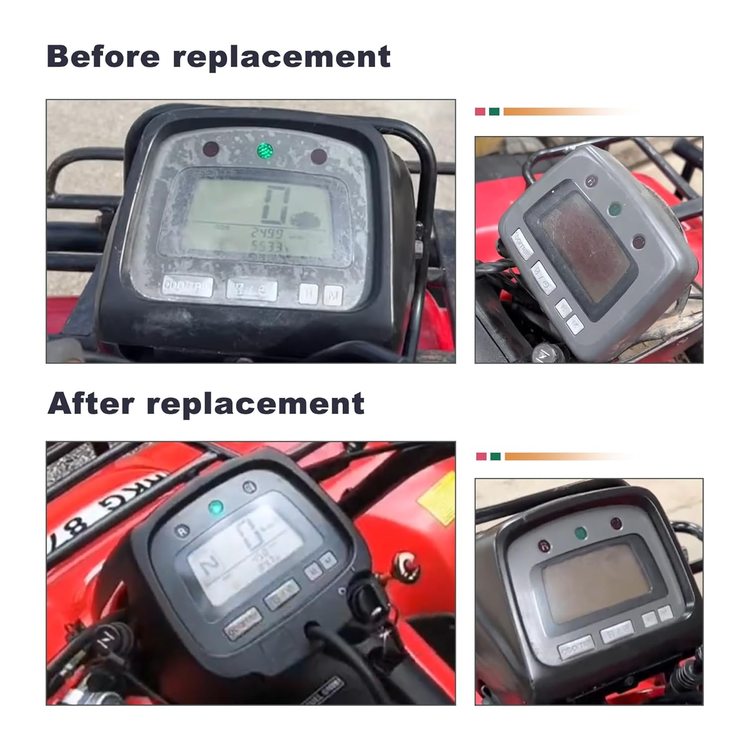 Speedometer Meter Dash Upper Cover Fits for Honda ATV Rancher 350 TRX350 TE TM FM 2000-2006 Foreman 450 TRX450FM Rubicon 500 TRX500FA 1998-2004 Replace 37201-HN0-A01