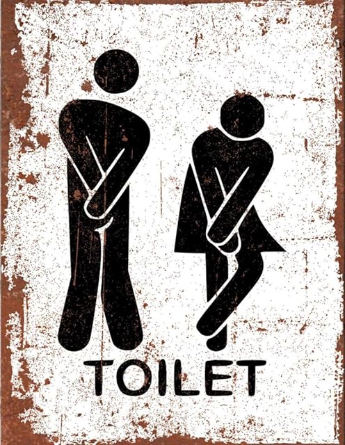 Lewistons-Of-London Desperate Toilet Bathroom Mens Womens Door Vintage Retro Man Cave Bar Pub Shed Novelty Gift Tin Wall Décor Metal Sign