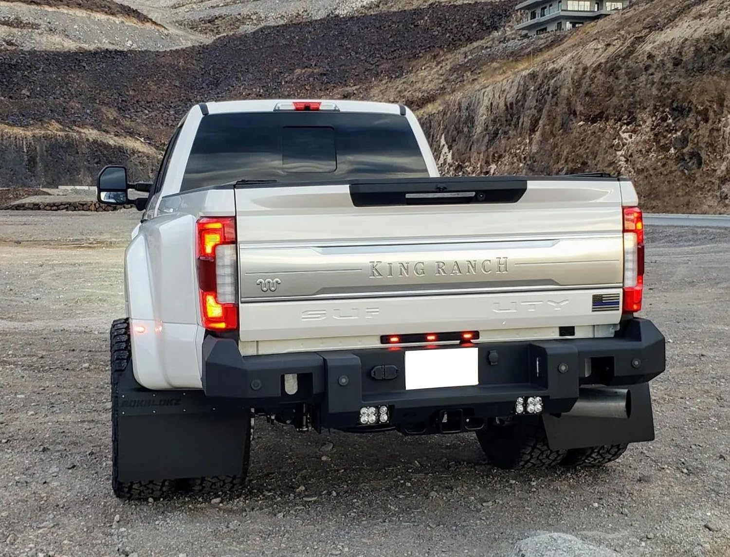 iJDMTOY OEM-Spec Red Lens LED Truck Tailgate Rear ID Lamp Lightbar Compatible With 2017-up Ford F250 F350 F450, Also Other Trucks