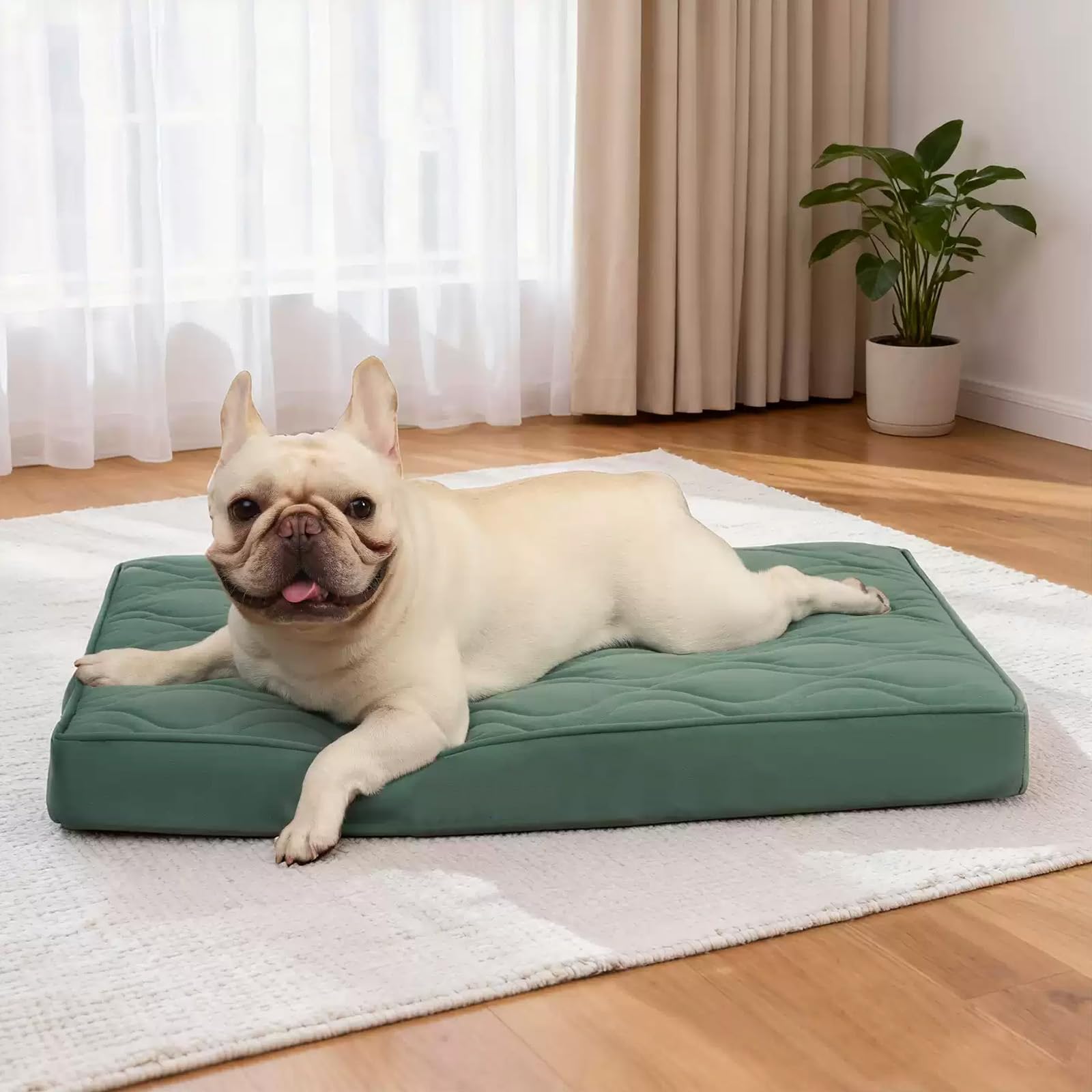 Cuccia per Cani Ortopedico, Letto per Cani Sfoderabile E Lavabile,Materassino per Cani con Base Antiscivolo, Cuscino Cane Impermeabile,Marrone,XL