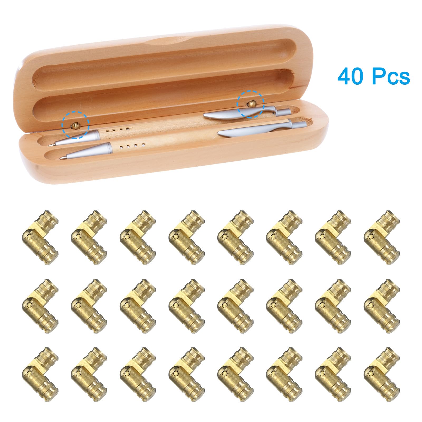 uxcell Invisible Brass Barrel Hinges - Image 3