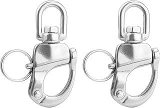 Booso Swivel Snap Shackle Quick Release Boat Anchor Chain Eye Shackle Swivel Snap Hook for Marine Architectural