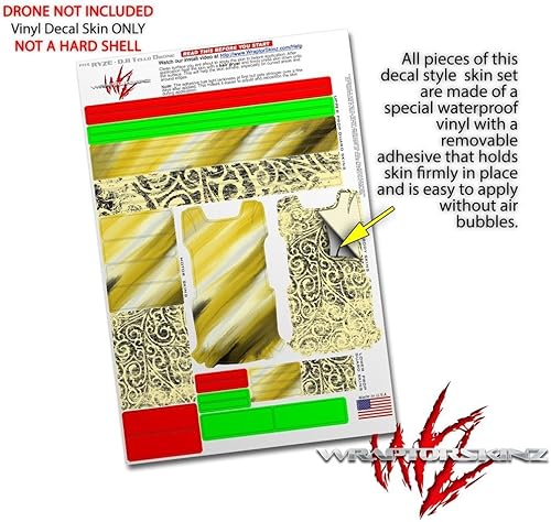 Miniatura 4 de Skin Decal Wrap 2 Pack para DJI Ryze Tello Drone Mezcla de pintura de drone amarillo no incluido