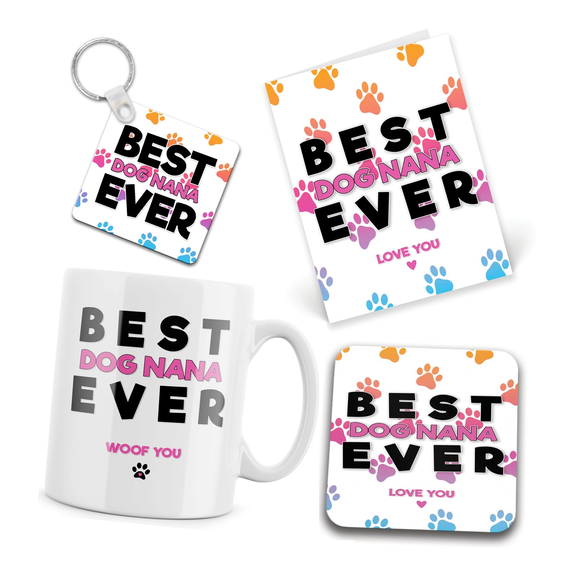 Rib Ticklerz - Best Dog Nana Ever Mother's Day Gifts from The Dog Gifts for Women Dog Nana Birthday Present Christmas Dog Granddog Novelty Jokes Humour for Her - GB6