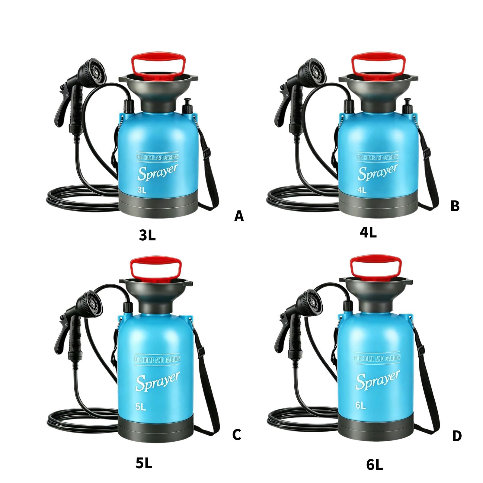 Douche avec large ouverture pour bain d'animaux et lavage de voiture, 5 l