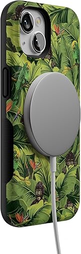 Vista 506 de Casely Funda para iPhone 13 Compatible con MagSafe Color Splash de medianoche Funda retro abstracta Color de medianoche Splash Abstracto