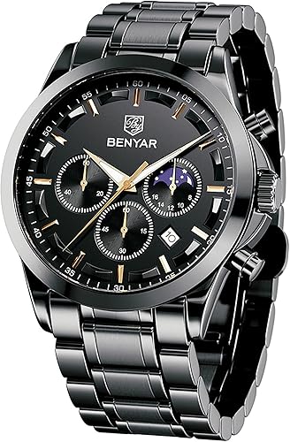 BENYAR Watch for Men Chronograph Waterproof Men's Wrist Watches Business Work Casual Watch Elegant Gifts for Men - 1