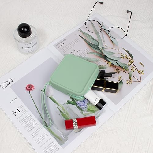 Miniatura 9 de FFpaw Bolsa de maquillaje grande de silicona, bolsa de aseo de viaje para mujer, bolsa de maquillaje grande, organizador portátil para cosméticos,