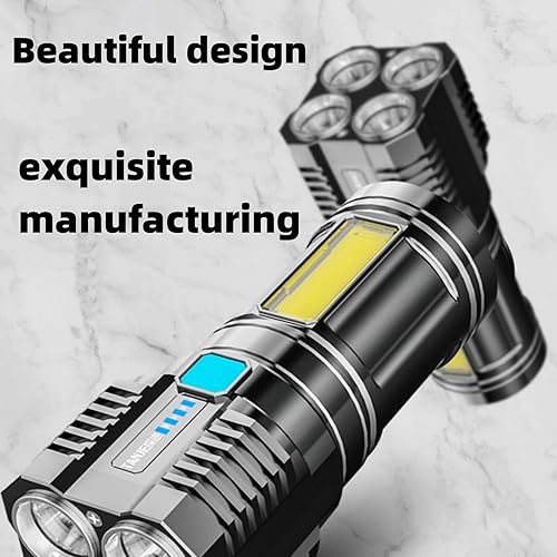 Miniatura 9 de Fufafayo Nueve luces en una linterna al aire libre, linterna LED 4 piezas, linternas LED recargables, linterna pequeña, ofertas, linterna potente