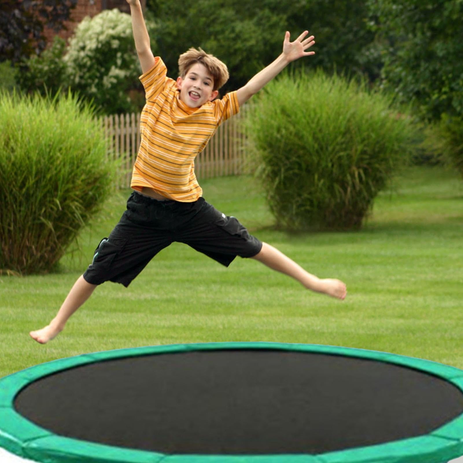 Alfombrilla protectora para trampolín | Alfombrilla de seguridad para trampolín con cubierta protectora de bordes | Sin agujero para, para piezas de repuesto resistentes a la intemperie para co