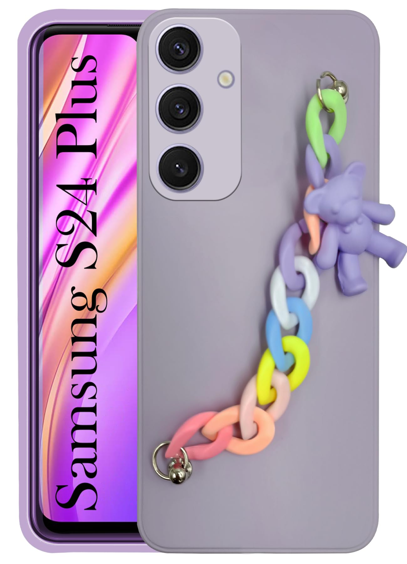 Jkobi Back Cover for Samsung Galaxy S24 Plus Girls Case with Bracelet (Wrist Hanging Chain | Teddy Toy Cartoon | Matte Purple) (B0D32VYQSY) Amazon Price History, Amazon Price Tracker