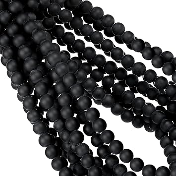 XIANNVXI Black Lava Beads 8mm Crystal Beads 100PCS Natural Stone Beads Round Loose Gemstone Beads for Bracelet Beads for Jewelry Making