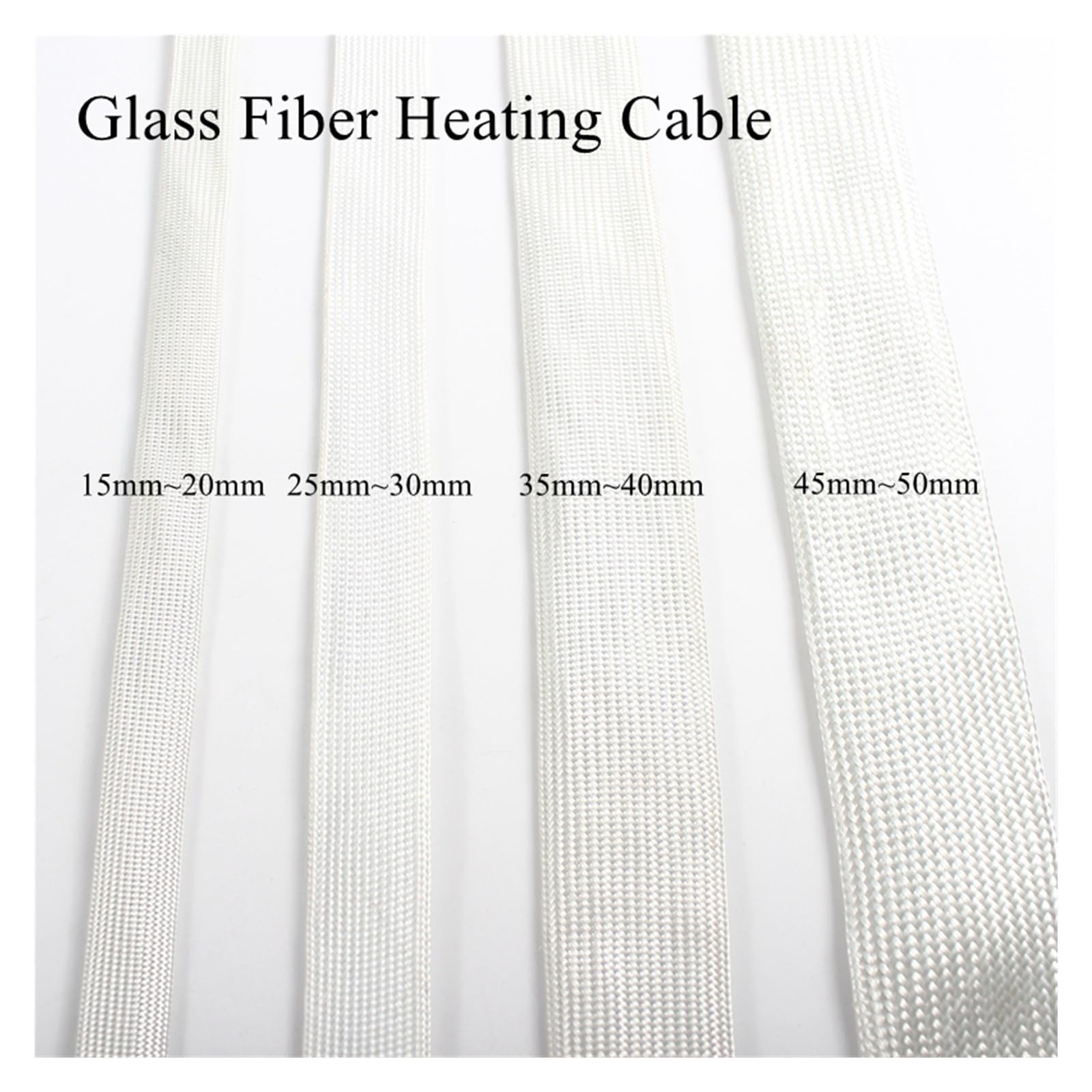 extensión exterior Correa Flexible de fibra de vidrio, 5V, 12V, 24V, 110V, 220V, cable calefactor de fibra de vidrio, banda de alambre calentador eléctrico for tubería de congelación de agua seca enva