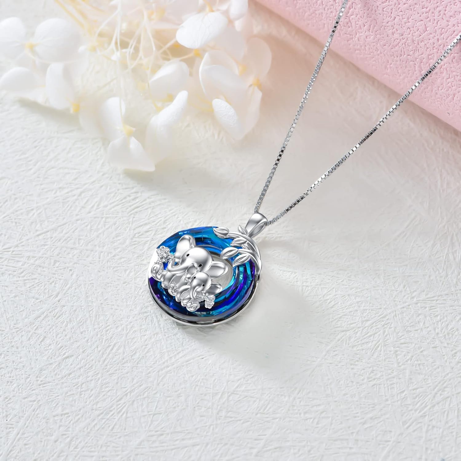 Elephant Necklace 925 Sterling Silver Elephant Crystal Pendant Necklaces Animal Elephants Jewelry Gifts for Women - Image 6