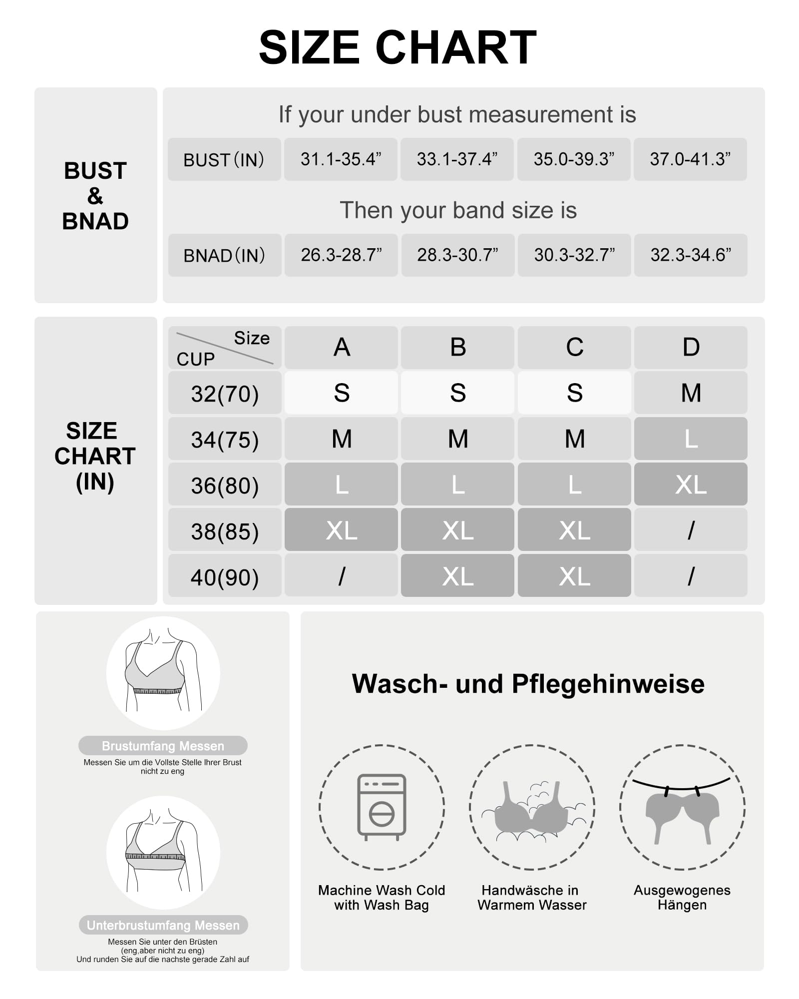 SHARICCA BH Damen Ohne Bügel - Nahtloser V Ausschnitt Gewellte Ränder Push Up BH Soft Atmungsaktiv Seamless Bustier Mit BH-Verlängerung