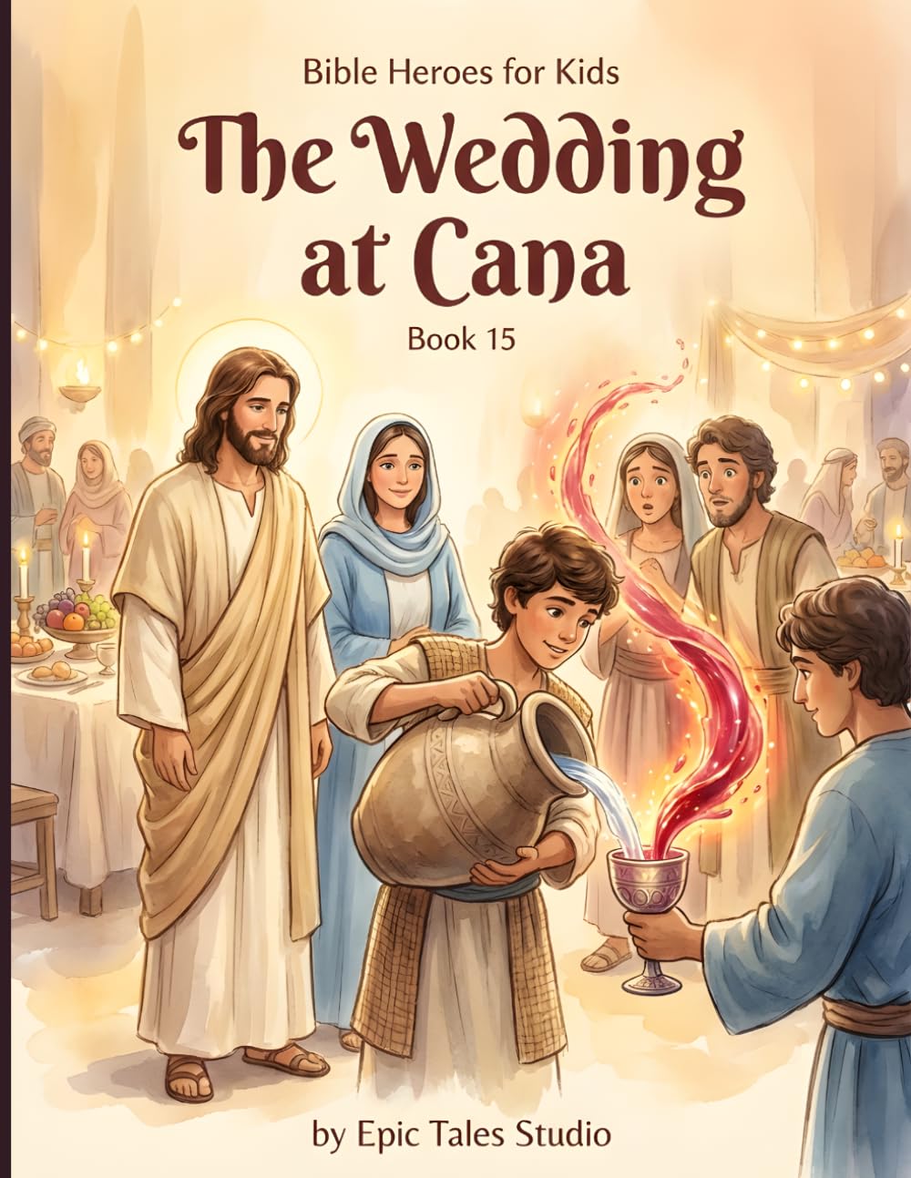 Bible Heroes for Kids: The Wedding at Cana – Book 15: Story of Trust, Obedience, and Jesus’ First Miracle