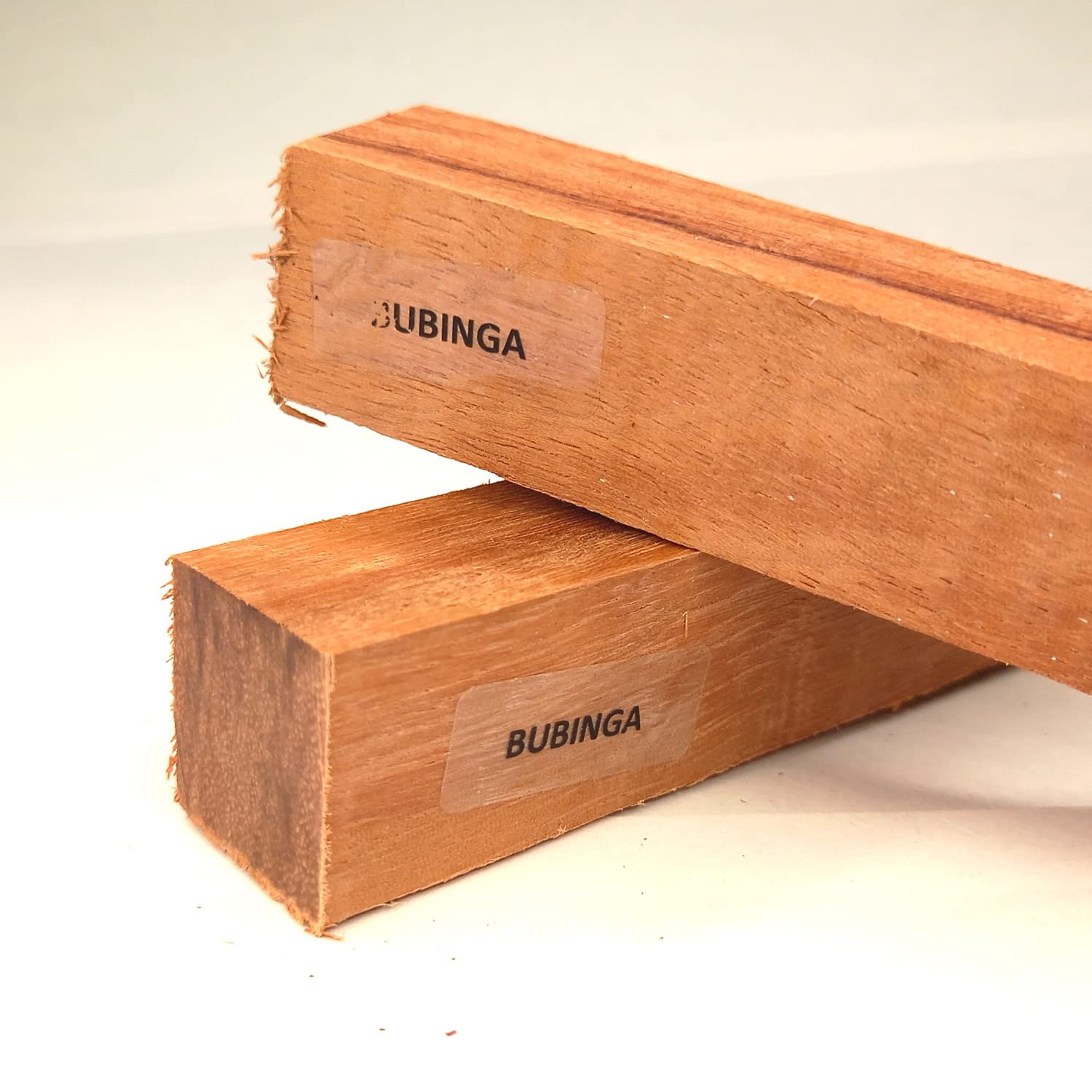 Woodturning Pen Blanks - BUBINGA X2-20mm x 20mm x 147mm
