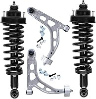 Vista 203 de Detroit Axle - Kit de puntales delanteros para Ford 2000-2004 Focus 2 puntales con muelle helicoidal 2 brazos de control inferiores con rótulas 2001