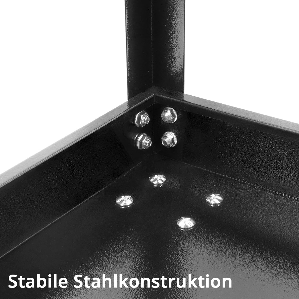 STAHLWERK Werkzeugwagen - Werkstattwagen ST-875, Etagenwagen mit 4 Ladeflächen, Rollwagen, Transportwagen, Montagewagen, Plattformwagen