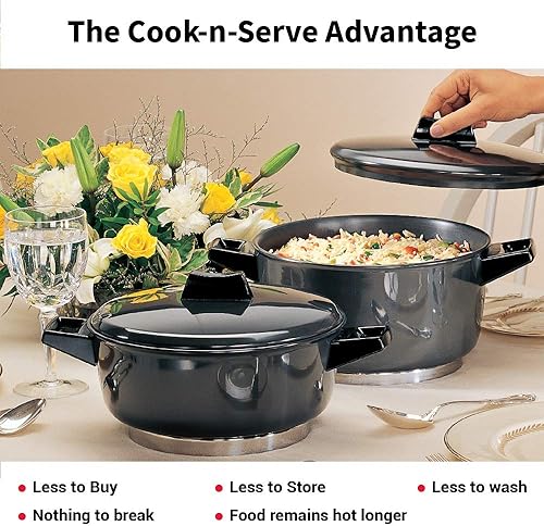 Miniatura 5 de Cuenco Cook-n-Serve (5 litros, 9.1 in de diámetro, 0.160 in de grosor con tapa HA)